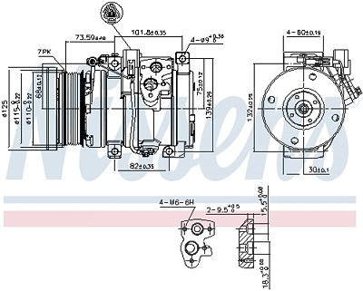 Nissens Kompressor, Klimaanlage [Hersteller-Nr. 890871] für Toyota von NISSENS