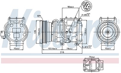 Nissens Kompressor, Klimaanlage [Hersteller-Nr. 89098] für Toyota von NISSENS