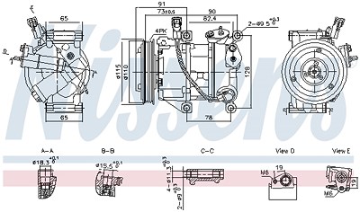 Nissens Kompressor, Klimaanlage [Hersteller-Nr. 891095] für Toyota von NISSENS