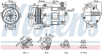 Nissens Kompressor, Klimaanlage [Hersteller-Nr. 891152] für Fiat von NISSENS