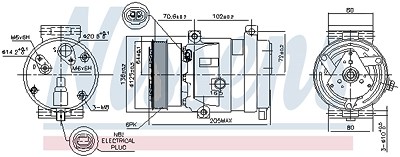 Nissens Kompressor, Klimaanlage [Hersteller-Nr. 89218] für Renault von NISSENS