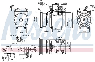 Nissens Kompressor, Klimaanlage [Hersteller-Nr. 89262] für Hyundai von NISSENS