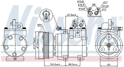 Nissens Kompressor, Klimaanlage [Hersteller-Nr. 89270] für Hyundai von NISSENS