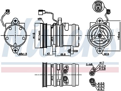 Nissens Kompressor, Klimaanlage [Hersteller-Nr. 89272] für Kia, Hyundai von NISSENS