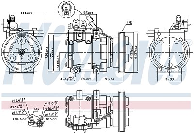 Nissens Kompressor, Klimaanlage [Hersteller-Nr. 89274] für Hyundai von NISSENS