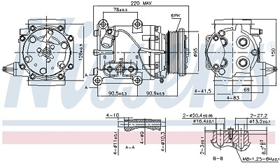 Nissens Kompressor, Klimaanlage [Hersteller-Nr. 89365] für Ford von NISSENS