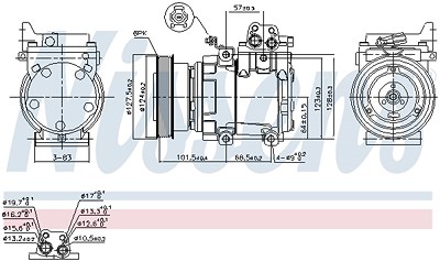 Nissens Kompressor, Klimaanlage [Hersteller-Nr. 89387] für Hyundai von NISSENS