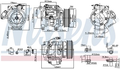 Nissens Kompressor, Klimaanlage [Hersteller-Nr. 89433] für Toyota von NISSENS