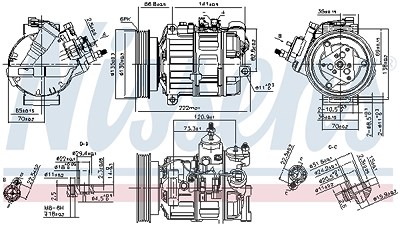 Nissens Kompressor, Klimaanlage [Hersteller-Nr. 89463] für Volvo von NISSENS