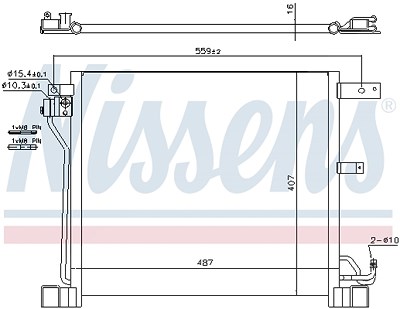 Nissens Kondensator, Klimaanlage [Hersteller-Nr. 940338] für Nissan von NISSENS