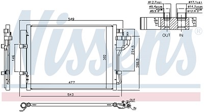 Nissens Kondensator, Klimaanlage [Hersteller-Nr. 940592] für Hyundai von NISSENS