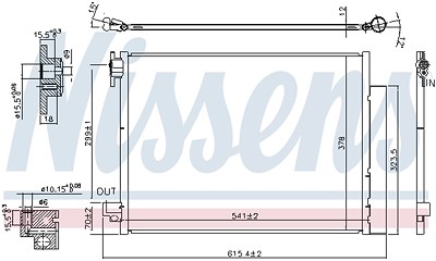 Nissens Kondensator, Klimaanlage [Hersteller-Nr. 940593] für Renault, Smart von NISSENS