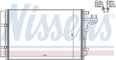 Nissens Kondensator, Klimaanlage [Hersteller-Nr. 940607] für Kia von NISSENS