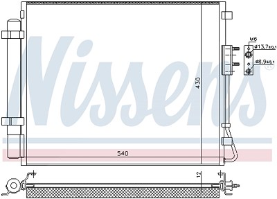 Nissens Kondensator, Klimaanlage [Hersteller-Nr. 940726] für Kia von NISSENS