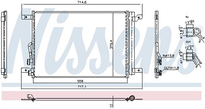 Nissens Kondensator, Klimaanlage [Hersteller-Nr. 940974] für Audi, VW von NISSENS