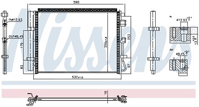 Nissens Kondensator, Klimaanlage [Hersteller-Nr. 941010] für Hyundai von NISSENS