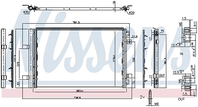 Nissens Kondensator, Klimaanlage [Hersteller-Nr. 941283] für Ds, Peugeot von NISSENS