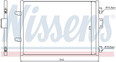 Nissens Kondensator, Klimaanlage [Hersteller-Nr. 94656] für Renault von NISSENS