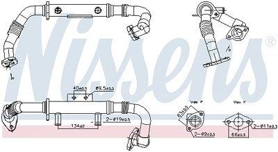 Nissens Kühler, Abgasrückführung [Hersteller-Nr. 989428] für Nissan von NISSENS