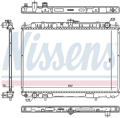 Nissens Kühler, Motorkühlung [Hersteller-Nr. 606161] für Nissan von NISSENS