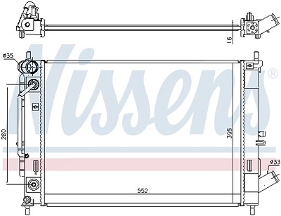 Nissens Kühler, Motorkühlung [Hersteller-Nr. 606476] für Hyundai, Kia von NISSENS