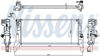 Nissens Kühler, Motorkühlung [Hersteller-Nr. 606562] für BMW von NISSENS