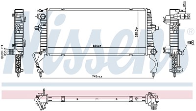 Nissens Kühler, Motorkühlung [Hersteller-Nr. 607023] für Hyundai, Kia von NISSENS