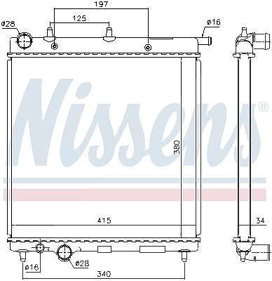 Nissens Kühler, Motorkühlung [Hersteller-Nr. 61279] für Citroën von NISSENS