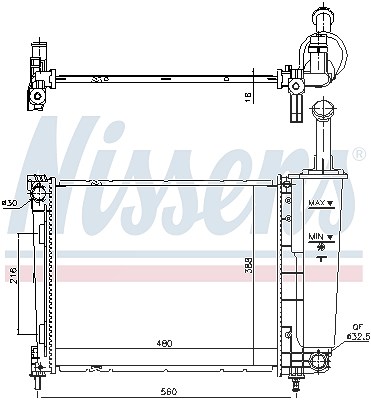 Nissens Kühler, Motorkühlung [Hersteller-Nr. 617873] für Lancia von NISSENS