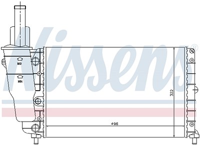 Nissens Kühler, Motorkühlung [Hersteller-Nr. 61857] für Fiat, Lancia von NISSENS