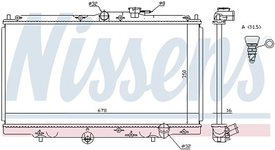 Nissens Kühler, Motorkühlung [Hersteller-Nr. 62258] für Honda von NISSENS