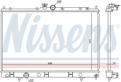 Nissens Kühler, Motorkühlung [Hersteller-Nr. 628964] für Mitsubishi von NISSENS