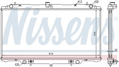 Nissens Kühler, Motorkühlung [Hersteller-Nr. 62953A] für Nissan von NISSENS