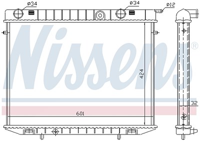 Nissens Kühler, Motorkühlung [Hersteller-Nr. 63244] für Opel von NISSENS