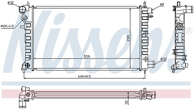 Nissens Kühler, Motorkühlung [Hersteller-Nr. 63576A] für Peugeot von NISSENS