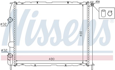 Nissens Kühler, Motorkühlung [Hersteller-Nr. 63886] für Renault von NISSENS