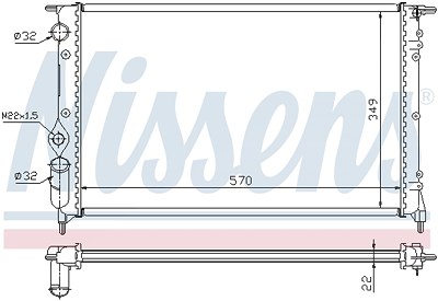 Nissens Kühler, Motorkühlung [Hersteller-Nr. 63925] für Renault von NISSENS