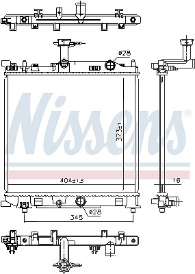 Nissens Kühler, Motorkühlung [Hersteller-Nr. 641777] für Suzuki von NISSENS