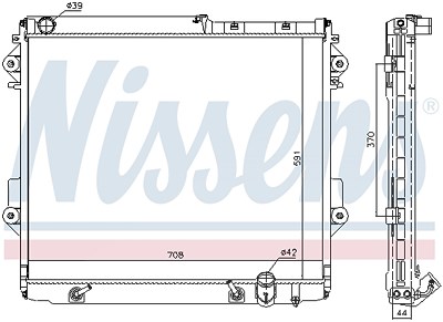 Nissens Kühler, Motorkühlung [Hersteller-Nr. 646826] für Toyota von NISSENS