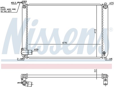 Nissens Kühler, Motorkühlung [Hersteller-Nr. 646829] für Lexus von NISSENS