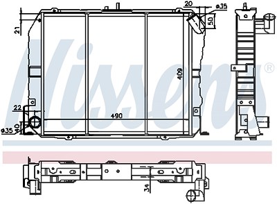 Nissens Kühler, Motorkühlung [Hersteller-Nr. 64737] für Toyota von NISSENS