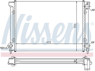 Nissens Kühler, Motorkühlung [Hersteller-Nr. 651651] für VW von NISSENS