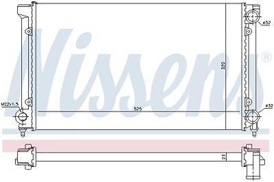 Nissens Kühler, Motorkühlung [Hersteller-Nr. 651741] für VW von NISSENS