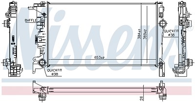 Nissens Kühler, Motorkühlung [Hersteller-Nr. 65623] für Volvo von NISSENS