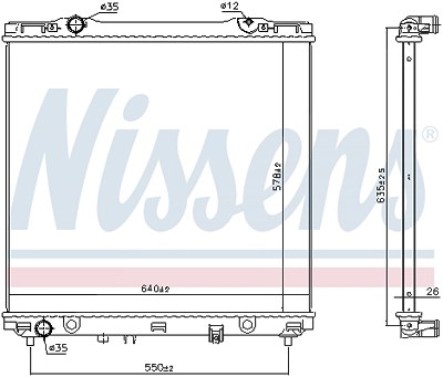 Nissens Kühler, Motorkühlung [Hersteller-Nr. 666226] für Kia von NISSENS