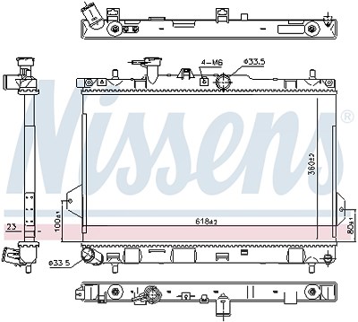 Nissens Kühler, Motorkühlung [Hersteller-Nr. 67481] für Hyundai von NISSENS