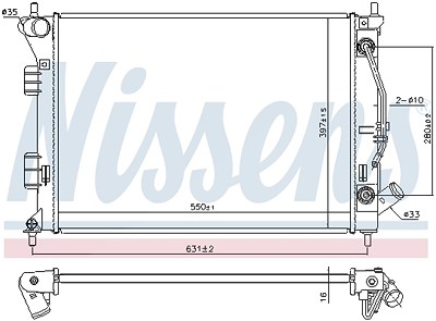 Nissens Kühler, Motorkühlung [Hersteller-Nr. 675038] für Hyundai, Kia von NISSENS