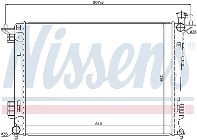 Nissens Kühler, Motorkühlung [Hersteller-Nr. 67515] für Hyundai, Kia von NISSENS