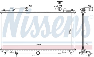 Nissens Kühler, Motorkühlung [Hersteller-Nr. 68539] für Mazda von NISSENS