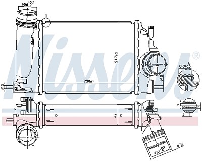 Nissens Ladeluftkühler [Hersteller-Nr. 961266] für Nissan, Renault von NISSENS